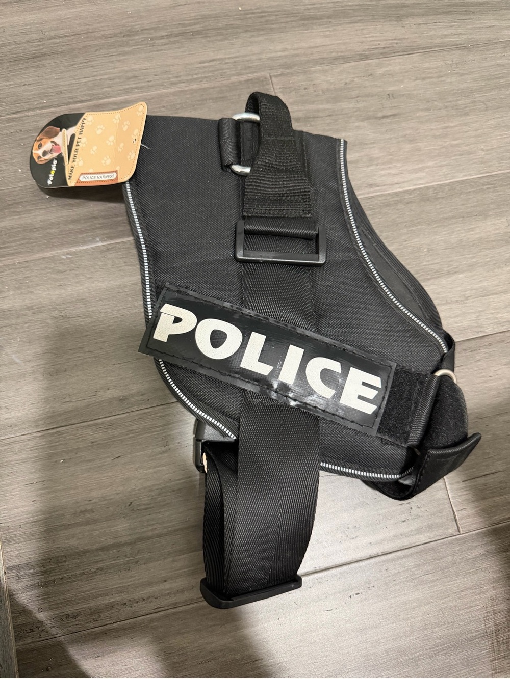 Black 'POLICE' Tactical Dog Harness - Reflective Service Vest